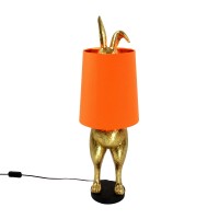 Stolní lampa Hiding Bunny, zlatá / oranž